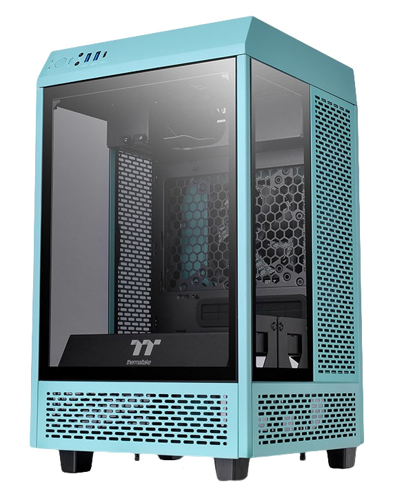 Gabinete  THERMALTAKE The Tower 100 Turquoise Mini Chassi - Mini Torre, Gabinete, Mini-ITX, Turquesa Gabinete  THERMALTAKE The Tower 100 Turquoise Mini Chassi - Mini Torre, Gabinete, Mini-ITX, Turquesa
